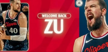 欢迎回家！快船主场放致敬祖巴茨视频，后者向观众挥手致意